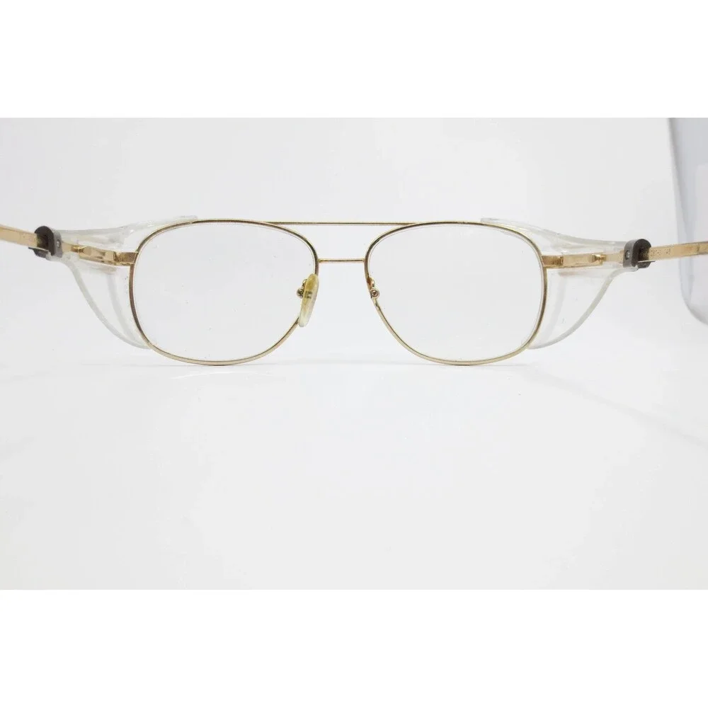 AOSafety DT-1 Vintage Aviator Safety Glasses Gold Tortoise Z87-2 145mm 36121